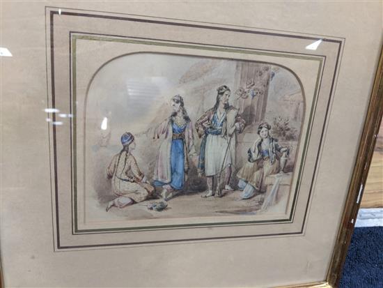 A group of assorted prints and photographs including an ebonised framed print of Princess Victoria 1884 by Reichard & Lindner of Berlin